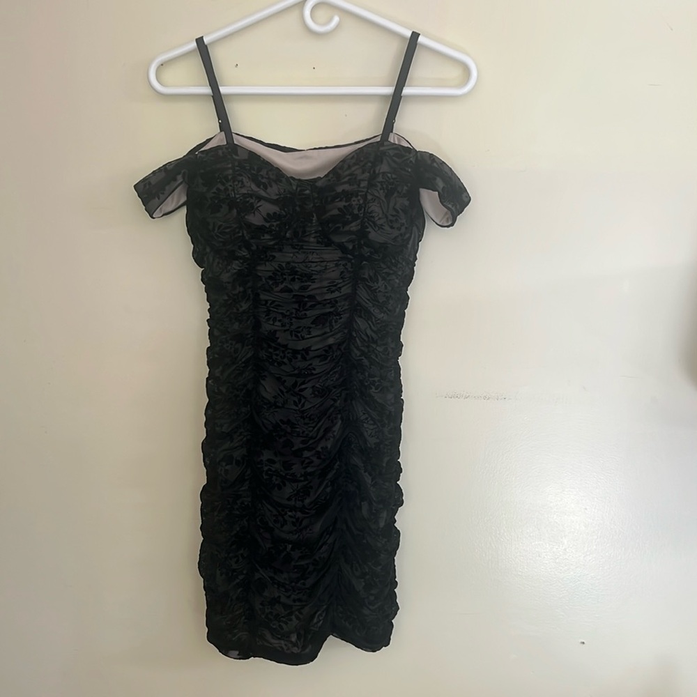 Black mesh dress